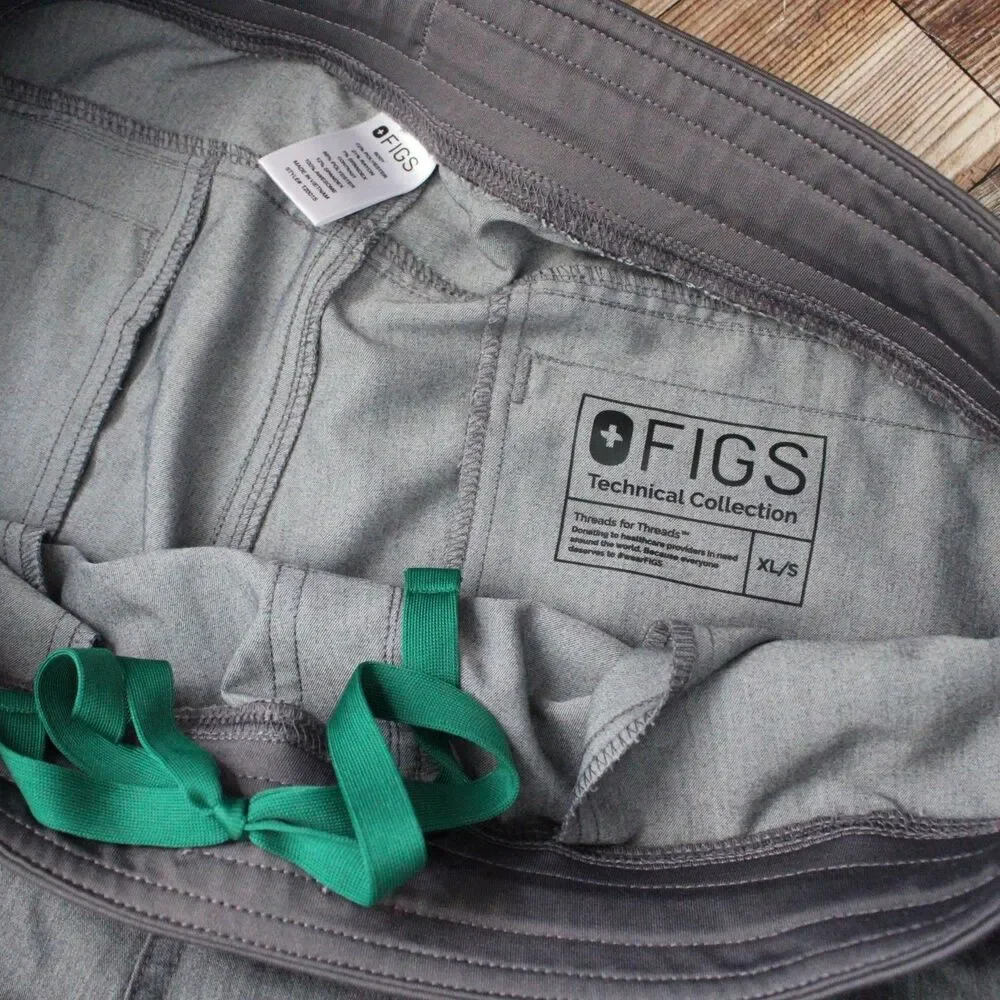 Figs Men’s Technical Collection Scrub Set Gray Pants XL/S T2001S -Top XXL FM1500